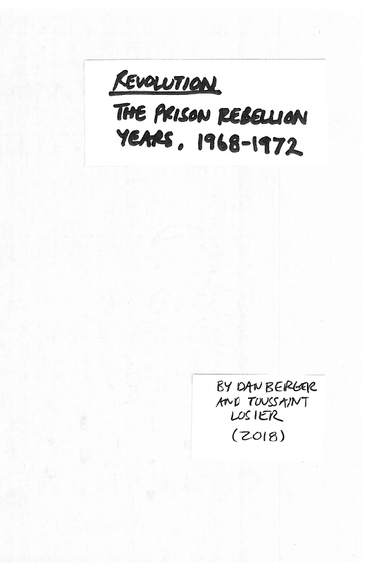 LevowTION.
THE PiiSow RESELLION
YEARS , 1968-1972,

BY DAN BERGEC
AWD TOUSSAINT
LOSER

(Zo18)
